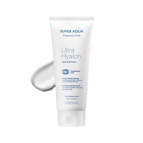 Очищающий крем для лица Missha с гиалуроновой кислотой - Super Aqua Ultra Hyalron Cleansing Cream, 200 мл