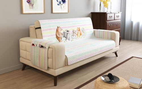 Дивандек на 3х местный диван с подлокотниками, 195*165 см. + 30 см. клапан арт. ДДСМ023-13628-СД.М0006