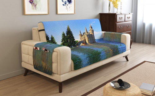 Дивандек на 3х местный диван с подлокотниками, 195*165 см. + 30 см. клапан арт. ДДСМ023-17222-СД.М0006