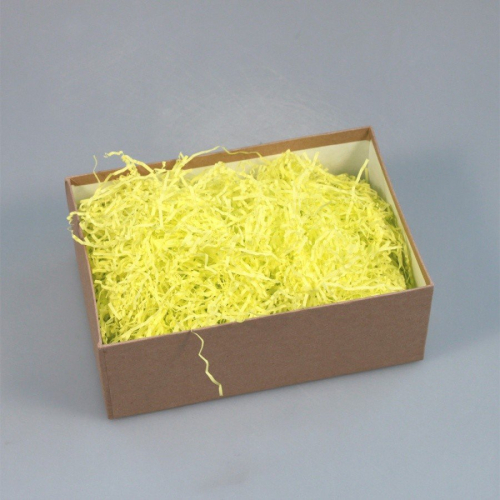 Лимонный наполнитель для упаковки подарков (стружка из бумаги) 