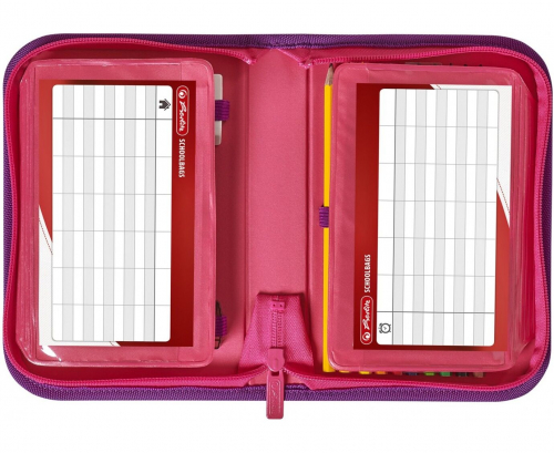 566p. 1038p. Пенал 31 предмет, Herlitz Pink Hearts