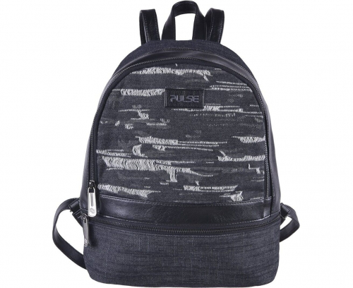 1614p. 2961p. Рюкзак PULSE FIRENZE BLACK JEANS, 26x32x14см