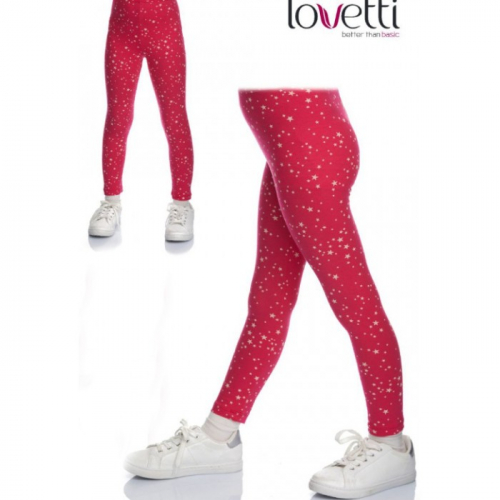 4132 Лосины малиновые для девочек Lovetti