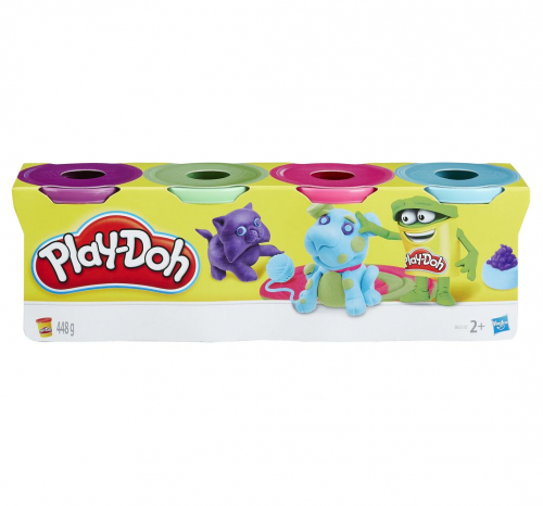 Масса для лепки Hasbro Play-Doh Набор 4 банки 448г, B5517 (Собака и Кошка)