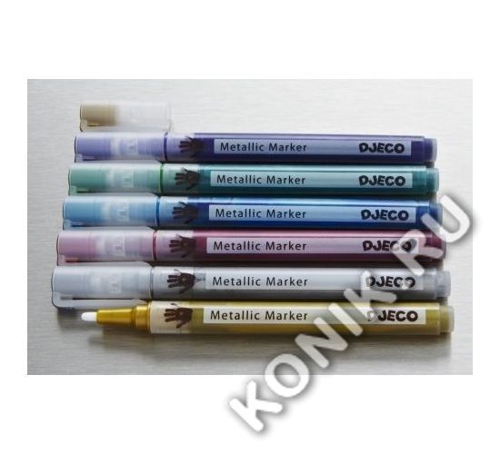 Фломастеры Djeco, с эффектом металлик, 6 шт.