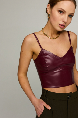 Топ бюстье Fit кожа