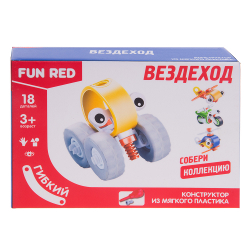 -40% Конструктор гибкий `Вездеход Fun Red`, 18 деталей