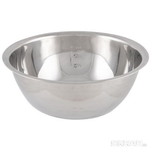Миска Bowl-Roll-24, объем 2,5 л, из нерж стали, зеркальная полировка, диа 24 см
