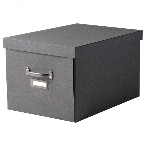 TJOG ЧУГ, Коробка с крышкой, темно-серый, 35x56x30 см
