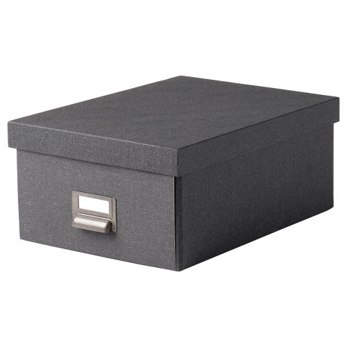TJOG ЧУГ, Коробка с крышкой, темно-серый, 25x36x15 см