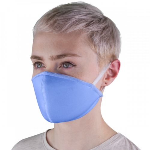 Защитная многоразовая маска , голубая (неопрен)