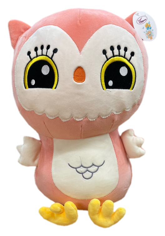 Игрушка с пледом СОВА - розовый р-р 130х160