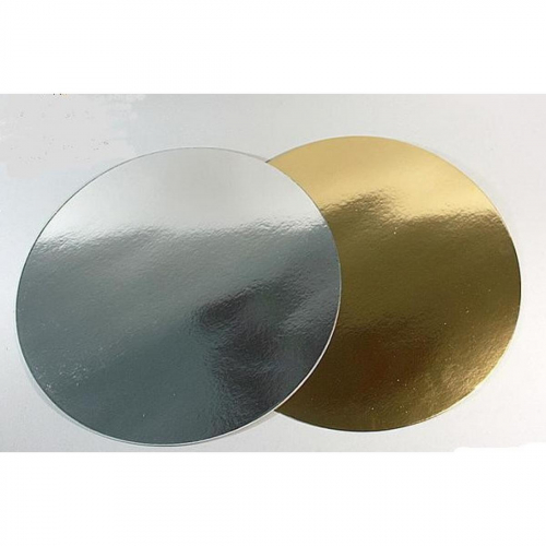 Подложки для кондитерских изделий Золото/серебро d 28 см (10 шт)