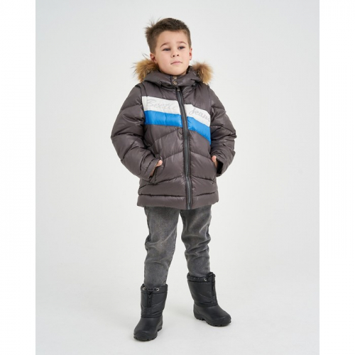 Куртка для мальчика, цвет серый, рост 98 см