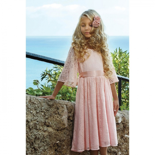 Платье для девочки, рост 146 см, цвет розовый