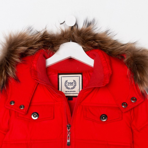 Куртка для мальчика, цвет красный, рост 134 см