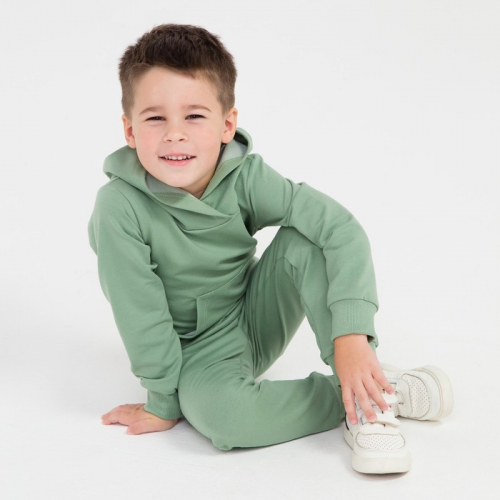 Спортивный костюм детский, цвет зелёный, рост 98 см