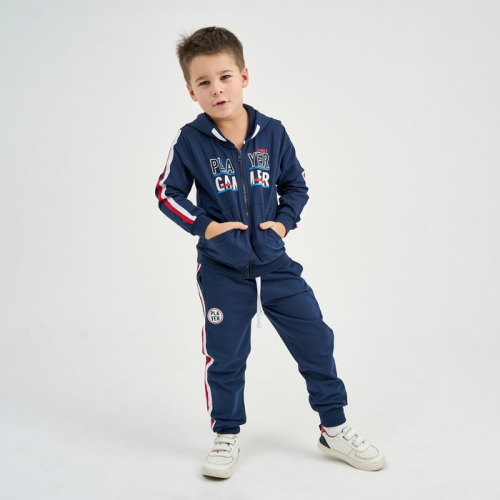 Комплект для мальчика (джемпер, брюки), цвет синий, рост 98 см
