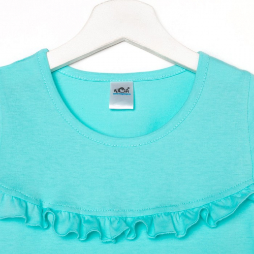 Сорочка для девочки, цвет голубой, рост 110 см