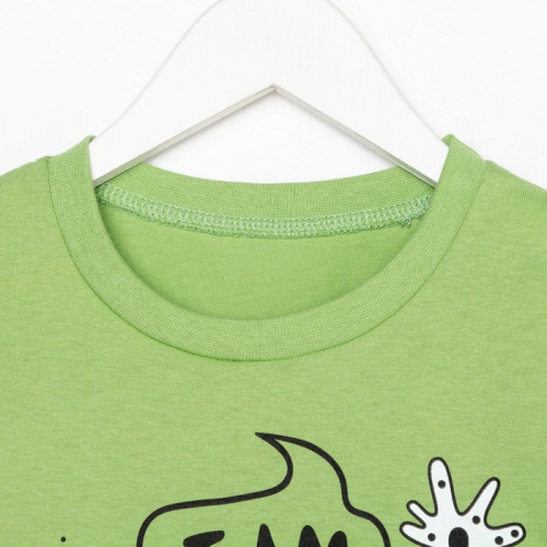 Комплект (футболка/шорты) для мальчика, цвет зелёный, рост 98