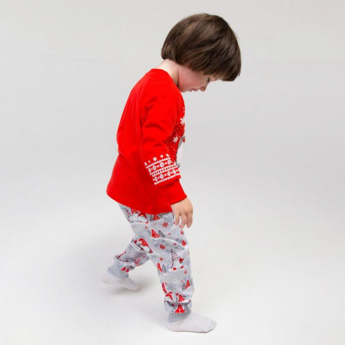 Пижама детская, цвет красный, рост 116 см