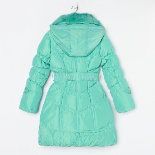 Пальто для девочки, цвет мята, рост 158 см