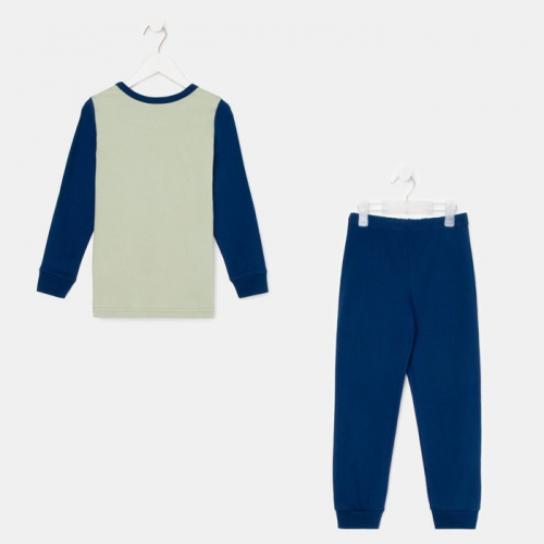 Пижама для мальчика М1847-5999, цвет синий/зеленый, рост 104 см (56)