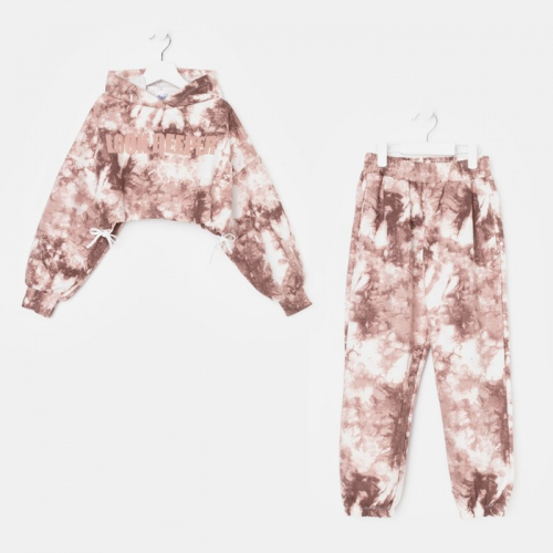 Комплект для девочки (джемпер, брюки) «Кристианна-1», цвет молочный, рост 128 см