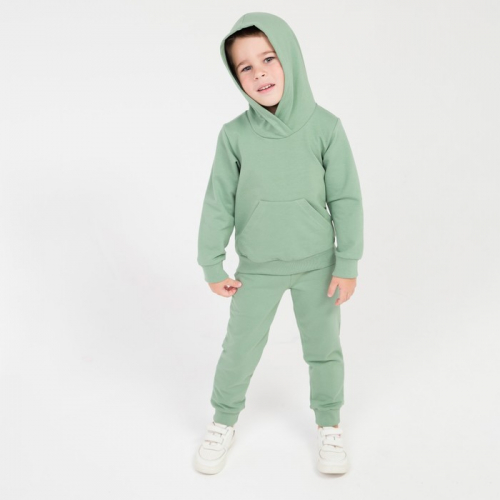 Спортивный костюм детский, цвет зелёный, рост 98 см