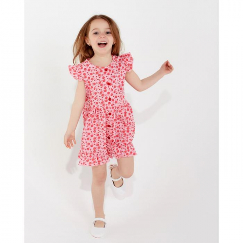 Платье для девочки «Земляничка», цвет розовый, рост 104 см