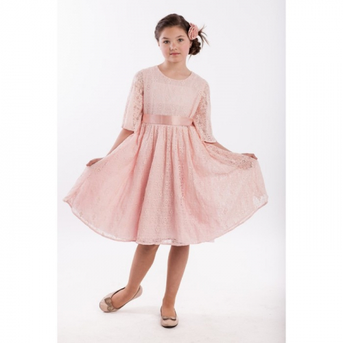 Платье для девочки, рост 146 см, цвет розовый