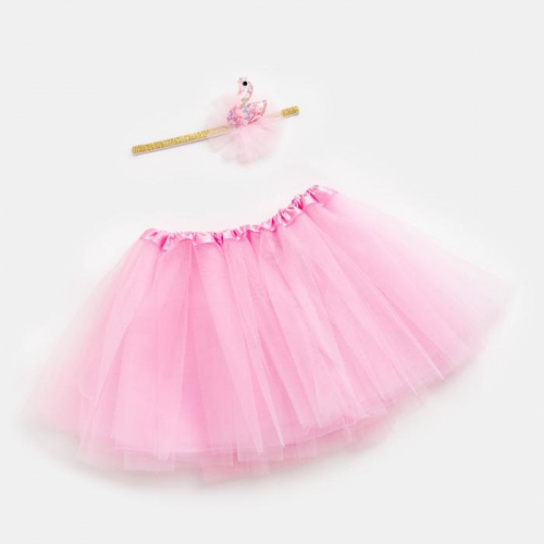 Набор для фотосессии KAFTAN «Лебедь» юбка и повязка на голову, розовый