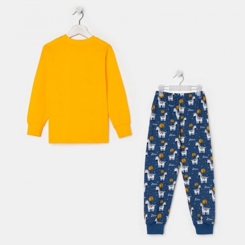 Пижама для мальчика, цвет жёлтый/синий, рост 128 см
