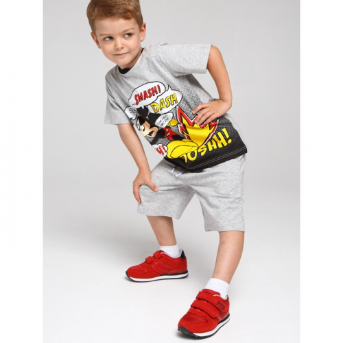 Комплект с принтом Disney для мальчика: футболка и шорты, рост 104 см