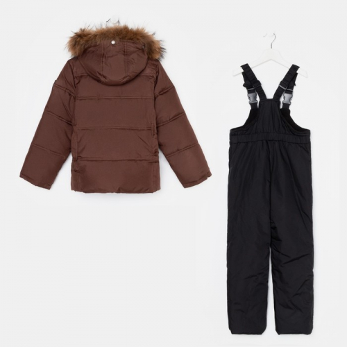 Комплект (куртка, брюки) для мальчика, цвет коричневый, рост 104 см