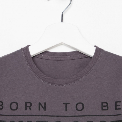 Комплект (футболка/шорты) для мальчика, цвет темно-серый, рост 104
