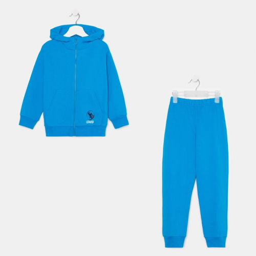 Комплект (толстовка+брюки) для мальчика Н2966-7341, цвет синий, рост 116 см (60)