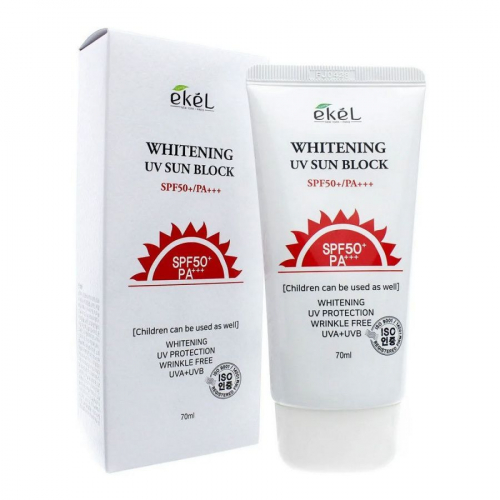 Солнцезащитный крем отбеливающий Ekel Whitening UV Sun Block SPF 50+/PA+++
