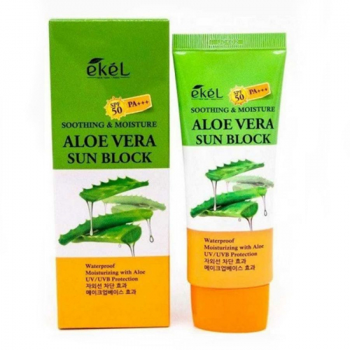 Солнцезащитный крем с алоэ Soothing and Moisture Aloe Vera Sun Block SPF50+/PA+++