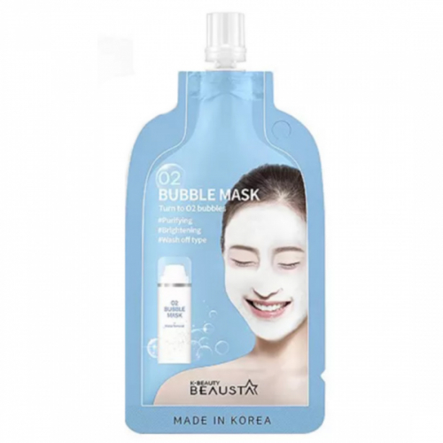 Кислородная маска для лица очищающая Beausta O2 Bubble Mask