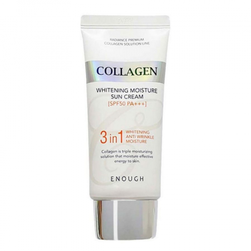 Солнцезащитный осветляющий крем для лица Enough 3 In 1 Collagen Sun Cream, 50 мл