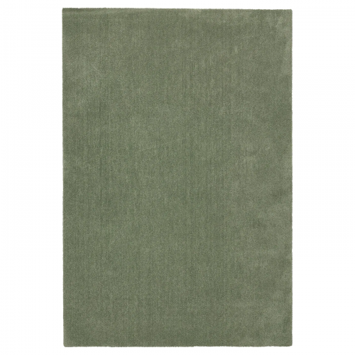 KNARDRUP КНАРДРУП, Ковер, короткий ворс, светлый серо-зеленый, 133x195 см