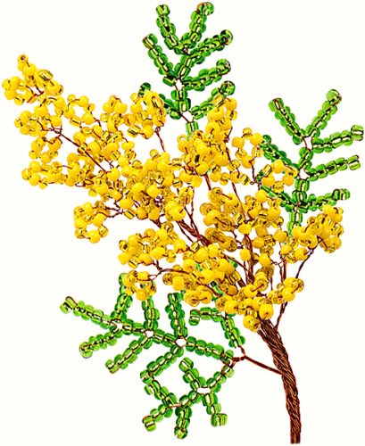 Набор для изготовления цветка «Желтая мимоза»