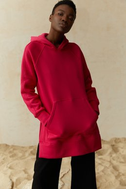 Черное худи oversize с капюшоном