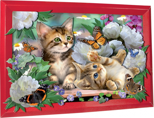 Набор для создания объёмной картины «Котята в саду»