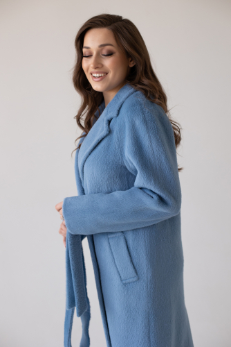 Пальто женское демисезонное 24103 (голубой/тедди)
