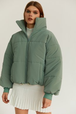 Стеганая куртка oversize розового цвета