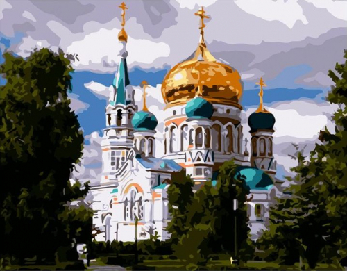 Картины по номерам 40х50 Православный храм