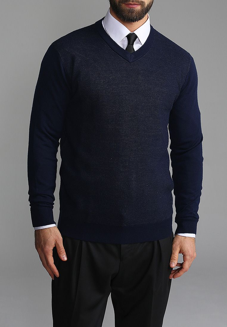 Джемпер мужской GREG G124-Oxford (чернильный)