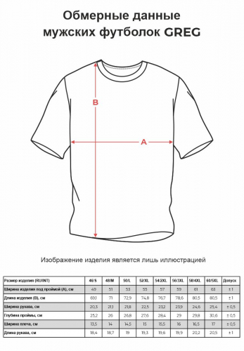 Футболка мужская короткий рукав GREG TS521-DP (черный)